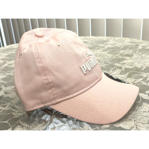 NWT Women's Puma Blush Pink One Size Adjustable Adult Cotton Baseball Cap - Picture 4 of 5